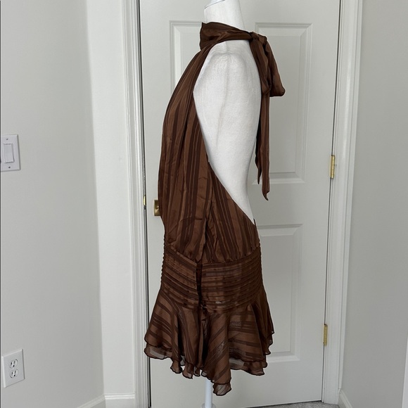 Peppermayo Willow Chiffon Mini Dress - Chocolate - Picture 6 of 12